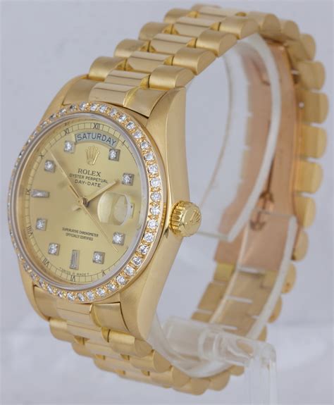 gold presidential rolex watches for sale|18k presidential Rolex diamond bezel.